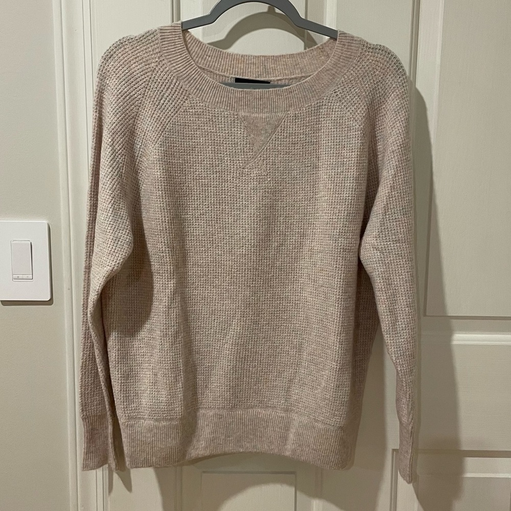 JCrew XS Light Pink Waffle-Style Sweater